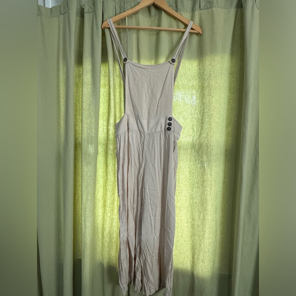 Beige Linen Romper